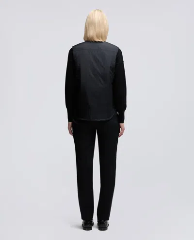 Aspesi Lapel Snap Button Vest In Blue