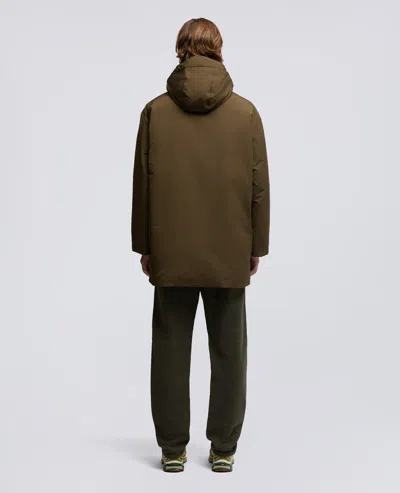 Aspesi Cotton Blend Canvas Baranov Parka In Green