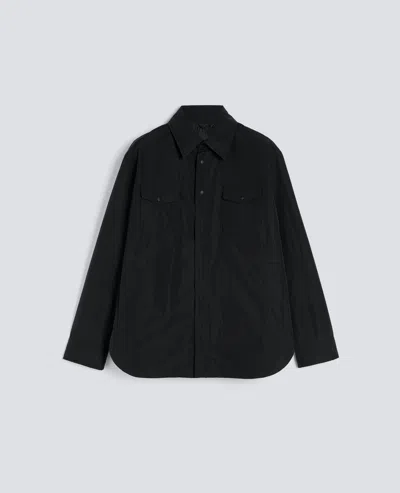 Aspesi Buttoned Flap-pocket Shirt Jacket In Black
