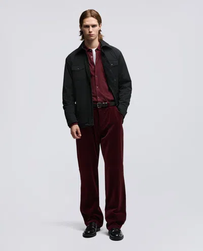 Aspesi Velvet Checked Casual Pants In Brown