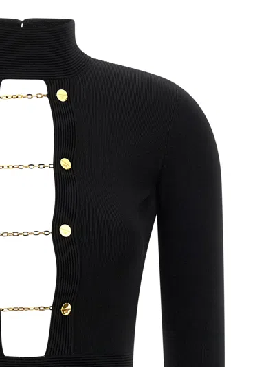 Elisabetta Franchi 'red Carpet' Dress In Black