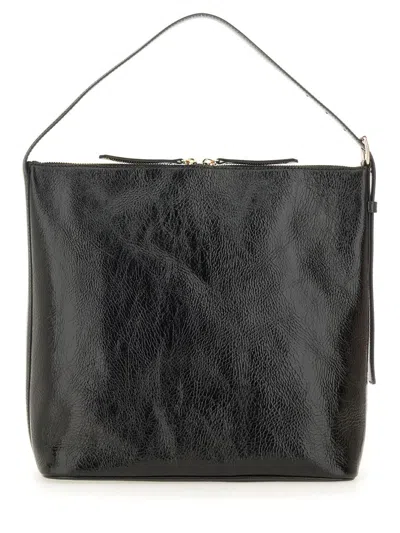 Apc Textured Shoulder Bag Adjustable Strap In Black