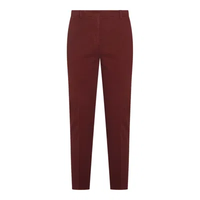 Incotex Relaxed Fit Trousers Featuring Pockets In Burgundy