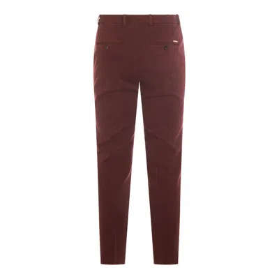 Incotex Relaxed Fit Trousers Featuring Pockets In Burgundy