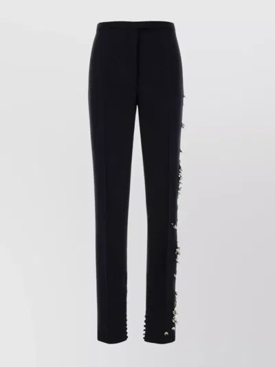 Dries Van Noten Pantalone Pandoris In Lana Blu Navy Donna In Black