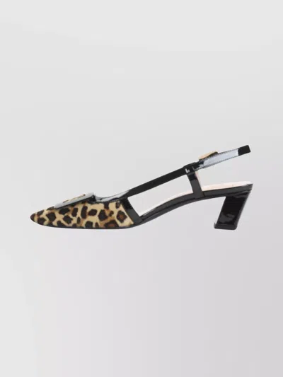 Roger Vivier Chic Slingback Block Heel Pump In Animal Print
