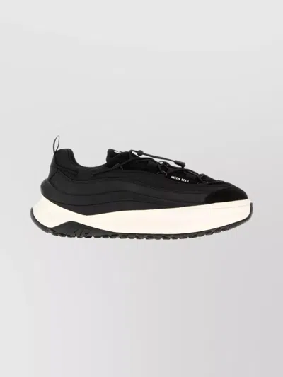 Moon Boot Fabric Sneakers With Chunky Sole And Pull Tab In Black