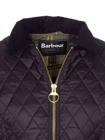 Barbour Quilted Jacket With Long Sleeves And Pockets In Brown