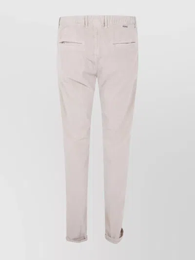 Incotex Wool Trousers With Pleats And Pockets In Neutral