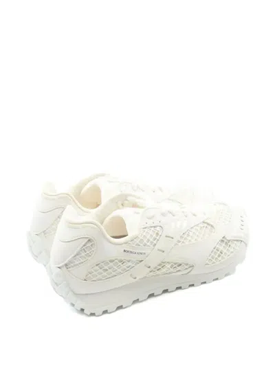 Pre-owned Bottega Veneta Orbit Mesh-panel Sneakers In White