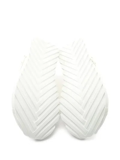 Pre-owned Bottega Veneta Orbit Mesh-panel Sneakers In White