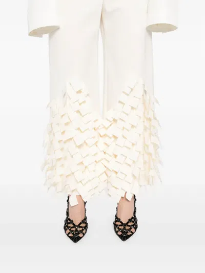 A.w.a.k.e. Rectangle Detail Pants In White