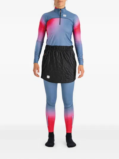 绗缝图案半身裙