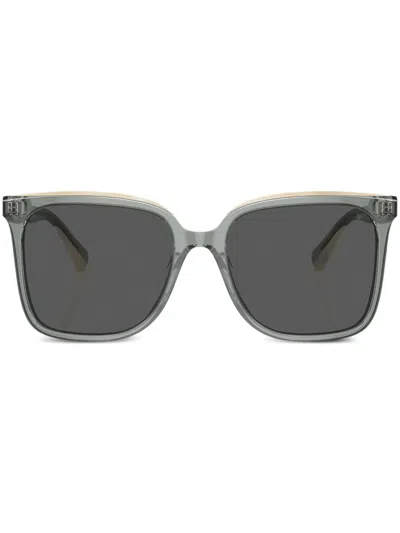Brunello Cucinelli Sleek Acetate Square Sunglasses In Gray
