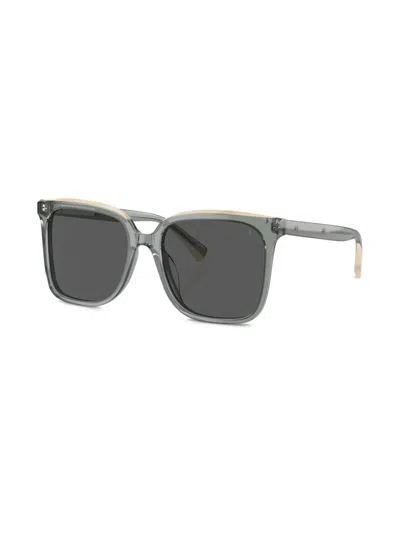 Brunello Cucinelli Sleek Acetate Square Sunglasses In Gray