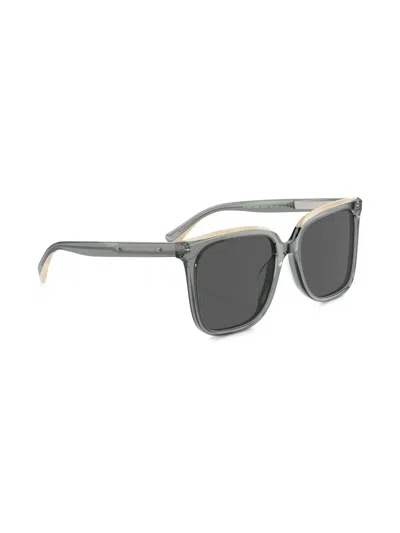 Brunello Cucinelli Sleek Acetate Square Sunglasses In Gray