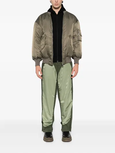 Ground Zero Double-layer Jacket In Green