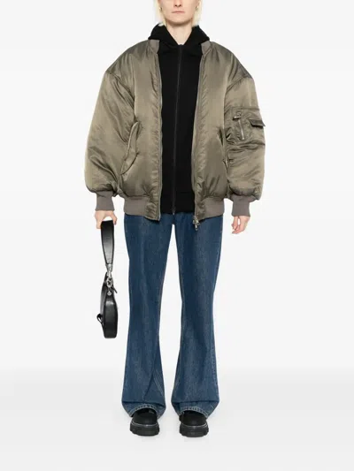 Ground Zero Double-layer Jacket In Green