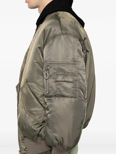 Ground Zero Double-layer Jacket In Green