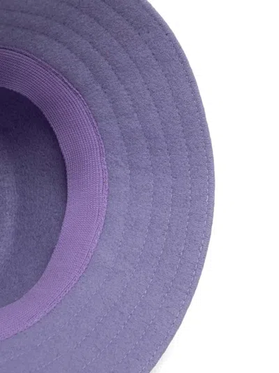 Kangol Logo-patch Bucket Hat In Purple