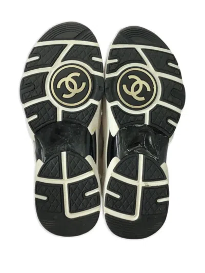 Pre-owned Chanel Knitted Slip-on Sneakers In Neutral