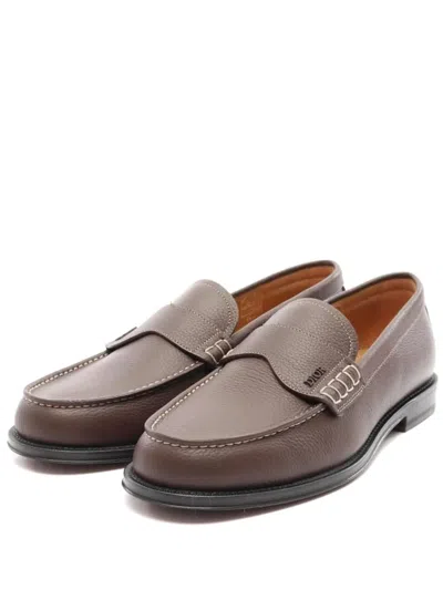 Pre-owned Dior Granville Leather Loafers In Brown