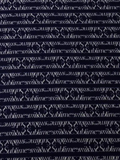 Tory Burch Lettering-pattern Scarf In Blue