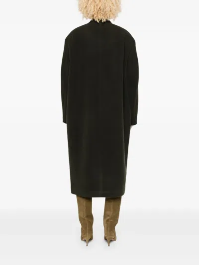 Isabel Marant Button-front Patch-pocket Coat In Green