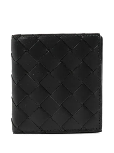 Bottega Veneta Men Leather Wallet In Black
