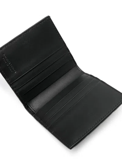 Bottega Veneta Men Leather Wallet In Black