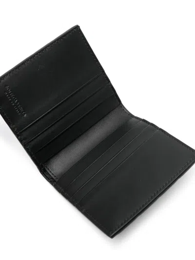 Bottega Veneta Men Leather Wallet In Black