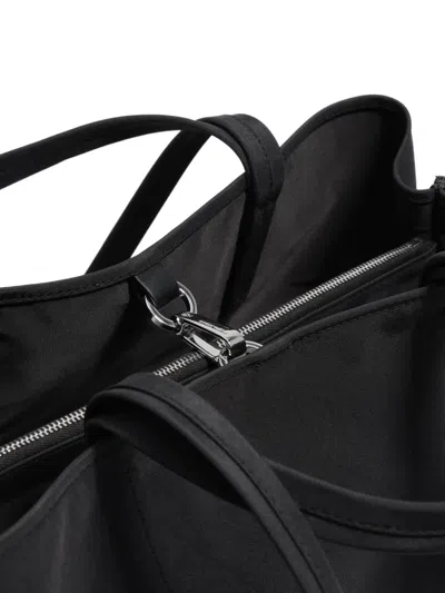 Bimba Y Lola Large Nylon Chihuahua Shopper Bag In Black