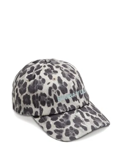 豹纹刺绣棒球帽