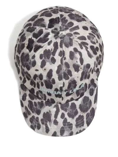 豹纹刺绣棒球帽