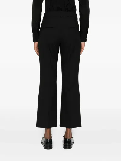 Cambio Button-detailed Flared Trousers In Black