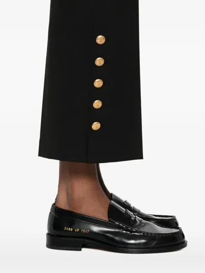 Cambio Button-detailed Flared Trousers In Black