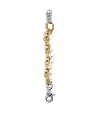 Bimba Y Lola Two-tone Double-layer Chain Bracelet In Gold