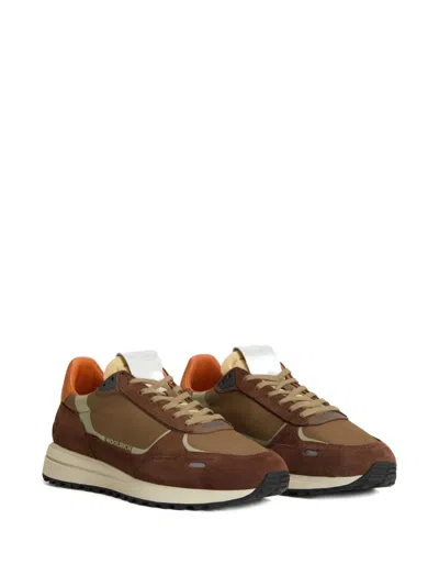 Woolrich Panelled Trainers In Brown