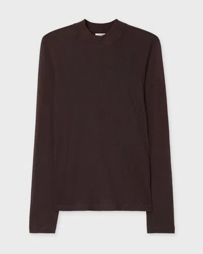 Filippa K Topp Lyocell Cashmere Mock Neck Brun In Brown