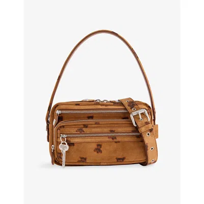 Acne Studios Womens Rust Brown Camero Party Leather Shoulder Bag In Brown