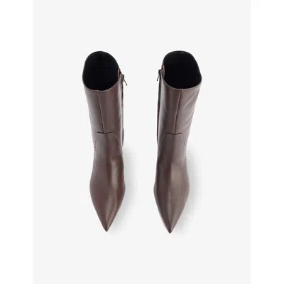Weekend Max Mara Pointed Ankle Boots In Brown