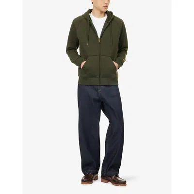 Carhartt Work In Progress Chase Cotton Blend Zip-up Hoodie In Green