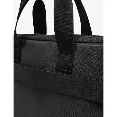 Reiss Mens Black Iverson Logo-embossed Woven Briefcas In Black