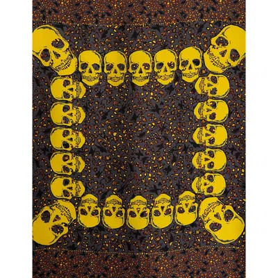 Zadig & Voltaire Womens Road Debbie Skull-print Silk Square Scarf In Brown