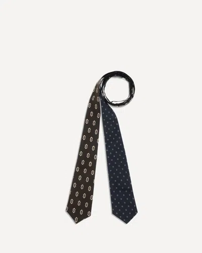 Di Stavnitser Reversible Patterned Belt Tie In Multi