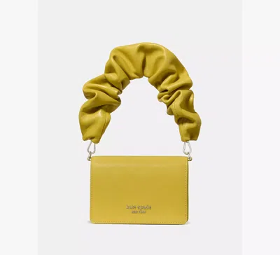 Kate Spade New York Natasha Glazed Leather Scrunch Strap Mini Bag In Yellow