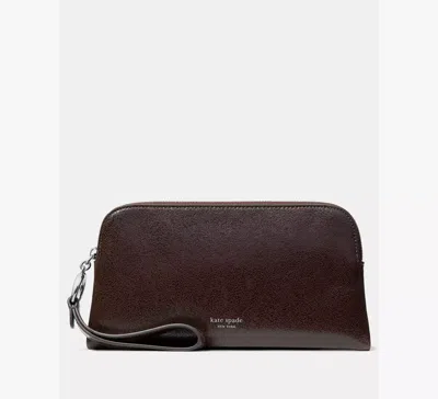 Kate Spade Halo Glazed Wristlet In Brown
