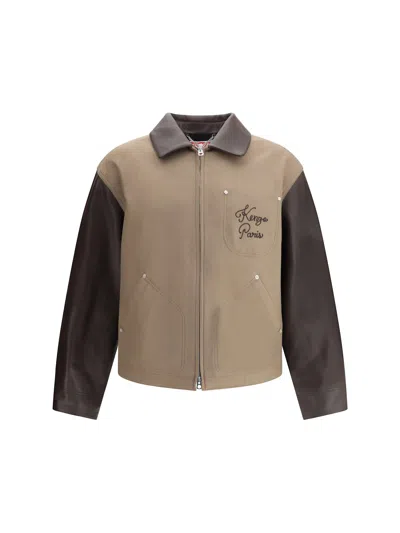 Kenzo Giubbino Blouson Taupe In Multi