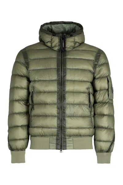 C.p. Company C.p.company Hooded Jacket With Lens Detail In Green