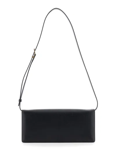 Tom Ford Black Leather Crossbody Bag In Black